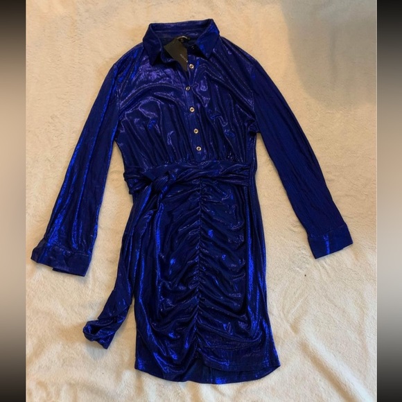 Fashion Nova Electric Blue Womens Dress - Picture 2 of 3